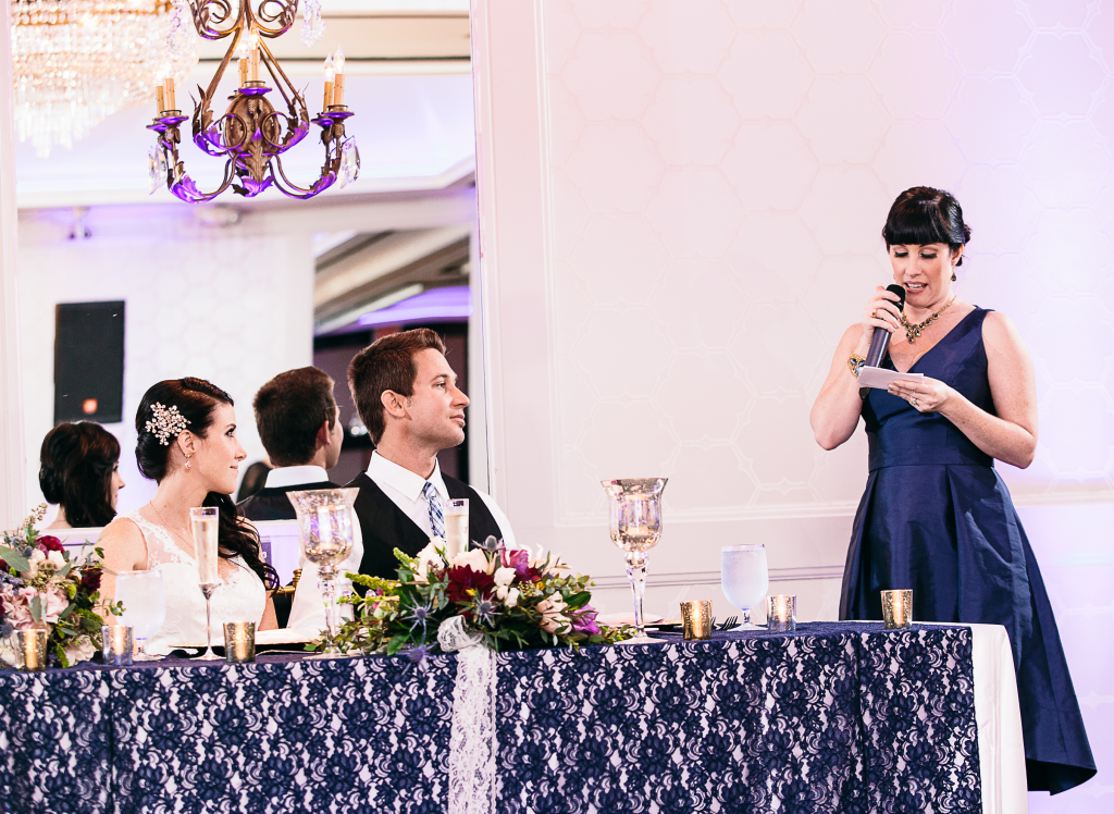 Matron of Honor Toast - Blue Wedding