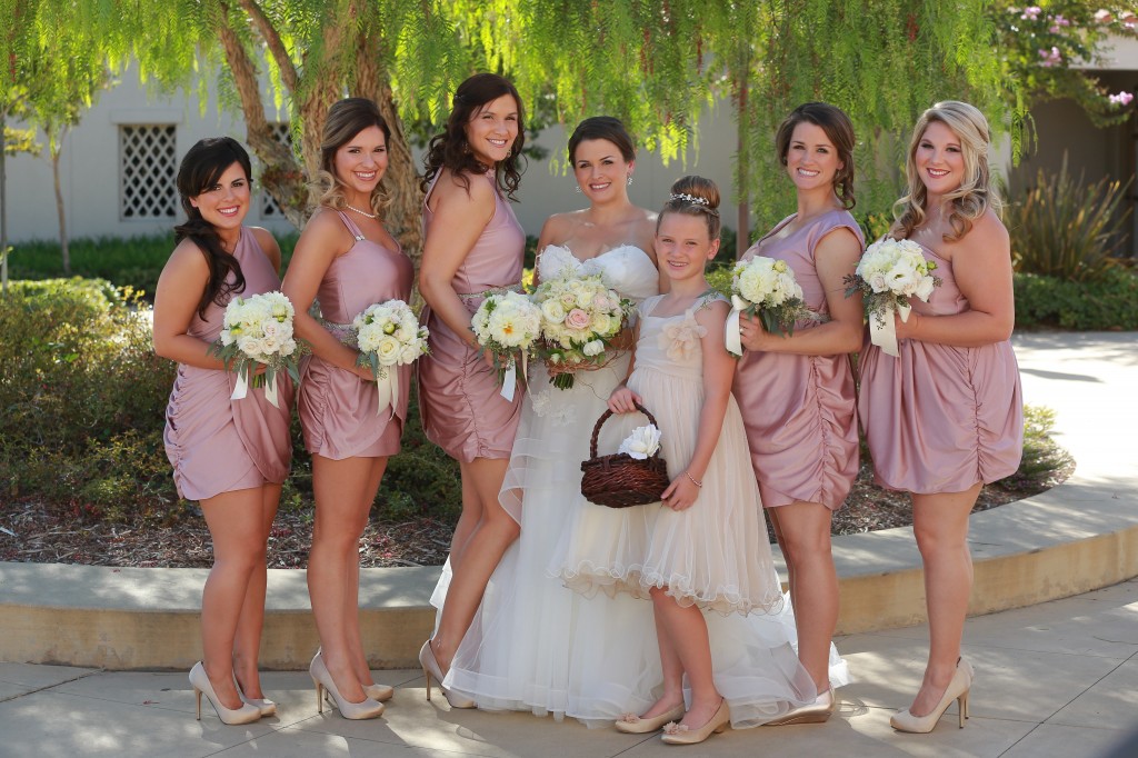 Anaheim Hills Country Club Wedding Groomsmen Blush Bridesmaids